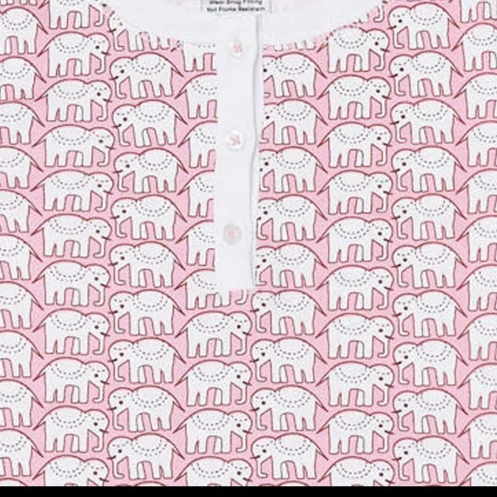 Roberta Roller Rabbit Pink Elephant & Pink Pineapple Sleep Top lot size 4